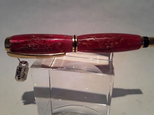 Handmade rollerball Red Cactus writing pen