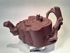 Vintage Chinese Yixing teapot in the shape of a bamboo root
