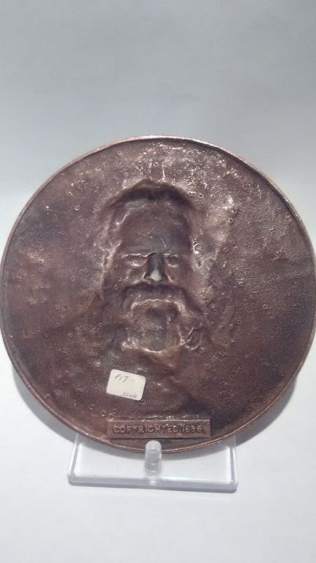 1895 James Russell Lowell Bronze Plaque,  by Charles Calverley