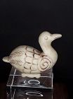 Early Chinese Han style carved stone Duck figure