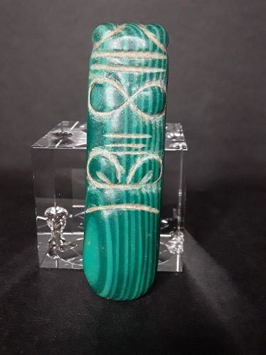 Hongshan Turquoise or Malachite totem pendant