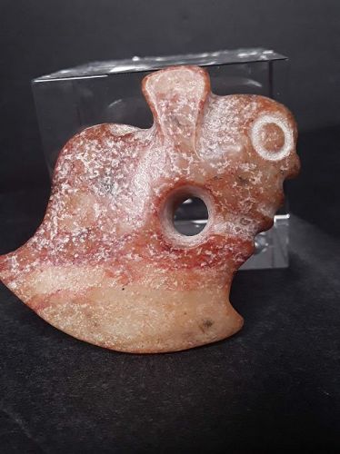 Neolithic Hongshan Nephrite Jade Dragon Ax Pendant