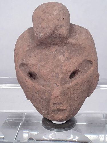 Mexican Pre Columbian Tlatilco Terracotta Head