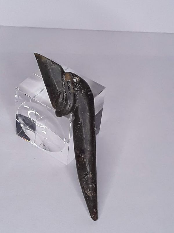 Hongshan Nephrite Pig Dragon Jade Pen Spike dagger Pendant