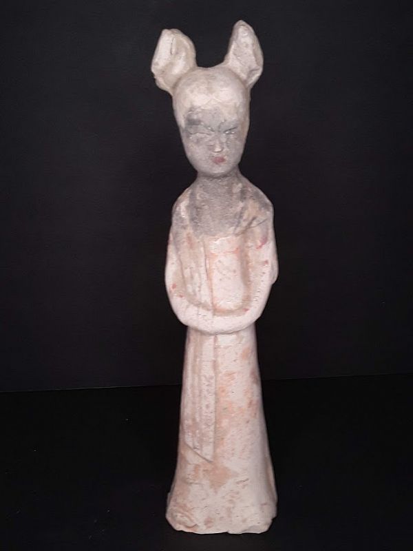 Tang Dynasty painted Terracotta figure of a Court Lady