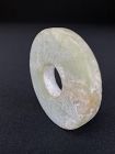 Ancient Neolithic  Bi disk in celadon colored Jade