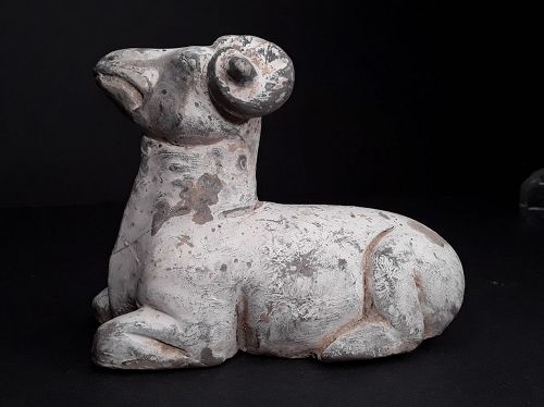 Tang Terracotta Sculpture of a Recumbent Ram