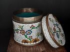 Antique Chinese Cloisonné Humidor Tabaco or weed Stash jar