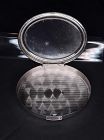 Majestic 1940s-50s Sterling Silver weed stash Compact