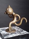 Antique Hagenauer Felix the cat dancing bronze figure 1930s