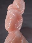 Japanese Pink Coral carving of a Geisha