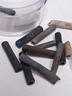 Tiny Egyptian Mummy bead tubes uncounted various colors