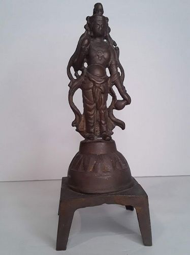Vintage Chinese Tang Dynasty Style Guan Yin figure on stand