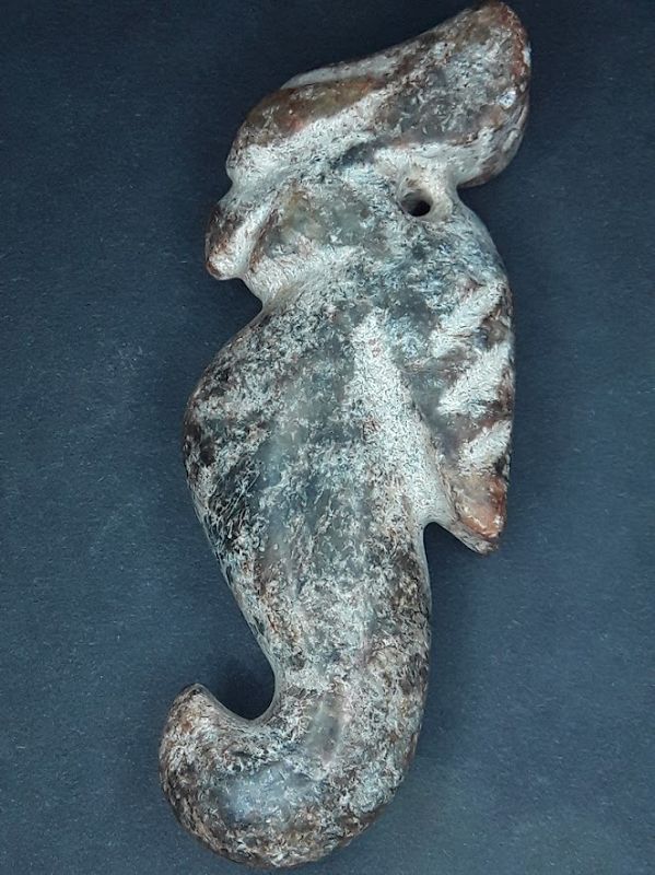 Hongshan Jade Seahorse Dragon Toggle Pendant Figure