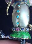 17-18th c Baroque Pearl Sapphire and Ruby Gilt silver Figure