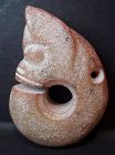 Hongshan Orange Nephrite Jade Pig Dragon toggle pendant