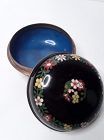 Rare Japanese Ando or Sato like cloisonné humidor box with flowers