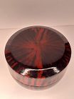 Vintage Japanese Red and Black Lacquer Tea caddy or stash jar