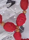 Chinese Molded red Ceramic or Yixing?  Sage head worry bead bracelet