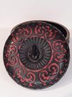 Vintage Chinese Red and Black carved cinnabar Lidded box