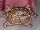 1980s Chinese Gold leaf black ink cake of Turtle with Dragon and pearl