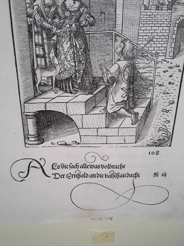 Rennaissance C 1519 Wood block print &quot;Tewrdannckhs&quot; by Schoensperger