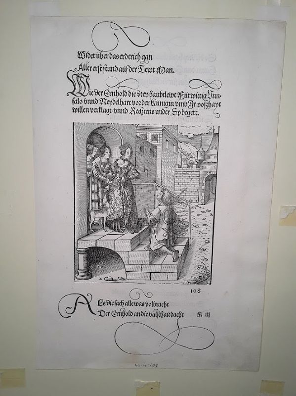 Rennaissance C 1519 Wood block print &quot;Tewrdannckhs&quot; by Schoensperger