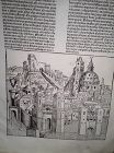 Nuremberg Chronicle page " Damacus" woodcut  c1492