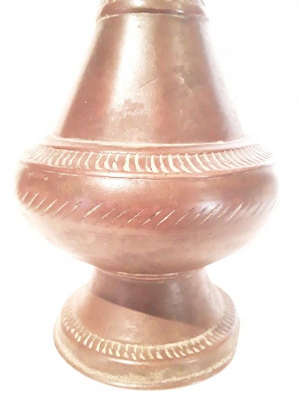 Early Himalayan or India Copper alloy vase or Huqqah base