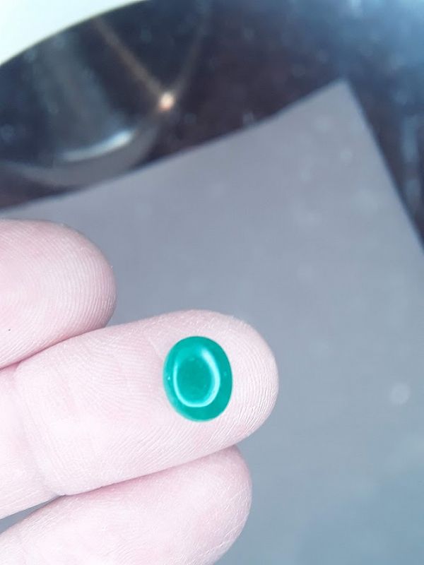 Nice .64G 3.2ct Cabochon Emerald untreated