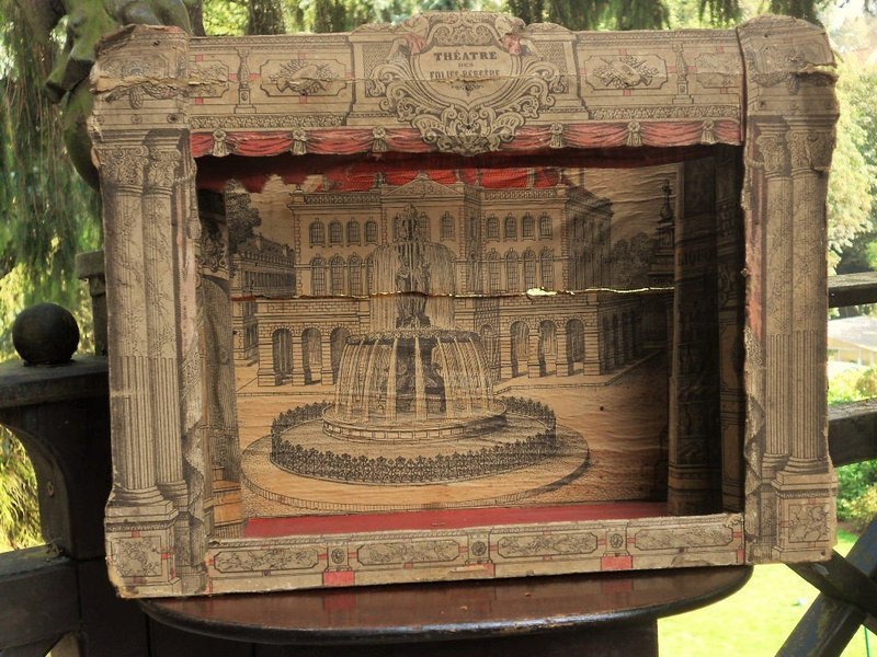 ~~ Early French Mignonette Wooden Theater / 1870~~