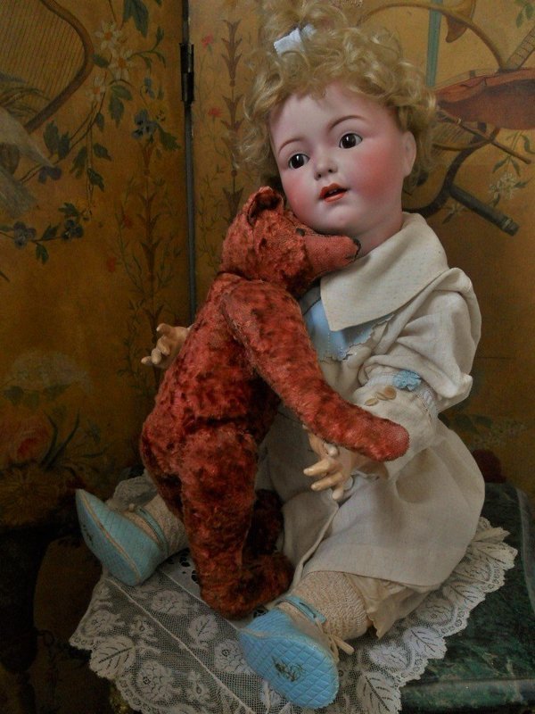 ~~Superb Large Size Germany Character Bisque Doll ~~