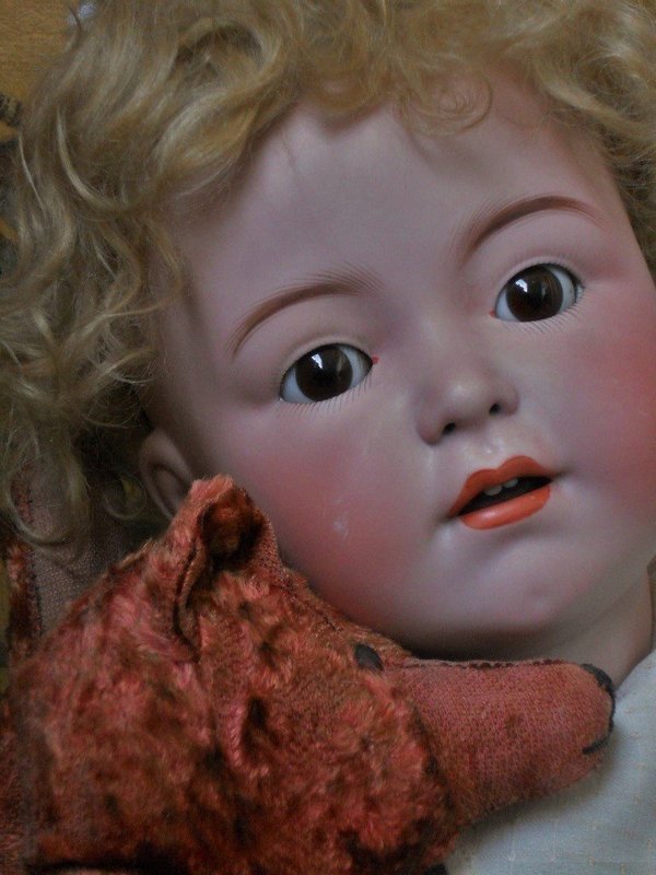 ~~Superb Large Size Germany Character Bisque Doll ~~