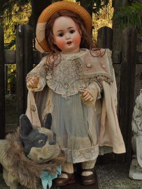 Pretty Grand Size German Bisque Character Girl