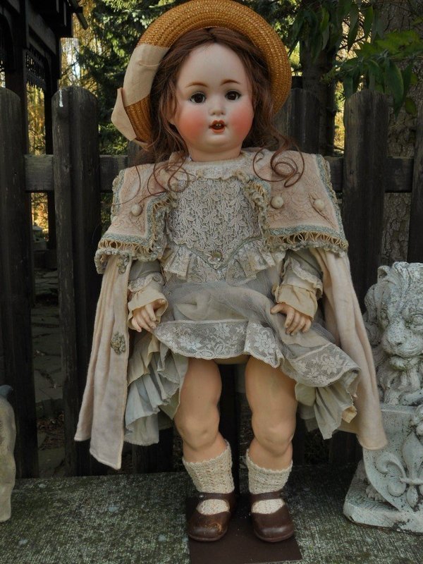 Pretty Grand Size German Bisque Character Girl