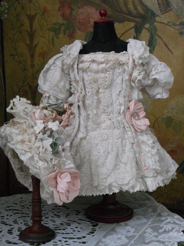 Most beautiful French Muslin Dress with Bonnet