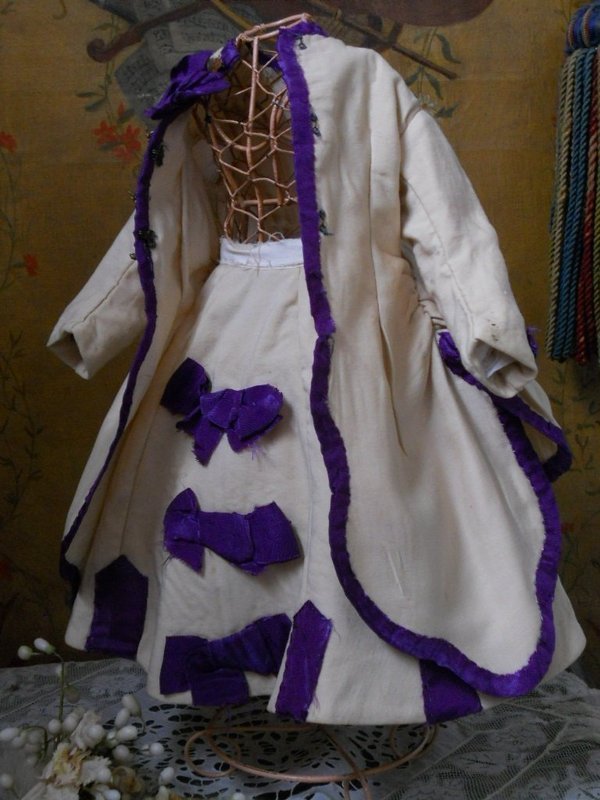 Antique Enfantine Poupee Costume for Huret or Rohmer