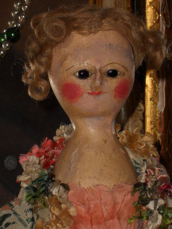 Outstanding Early English Wooden Doll