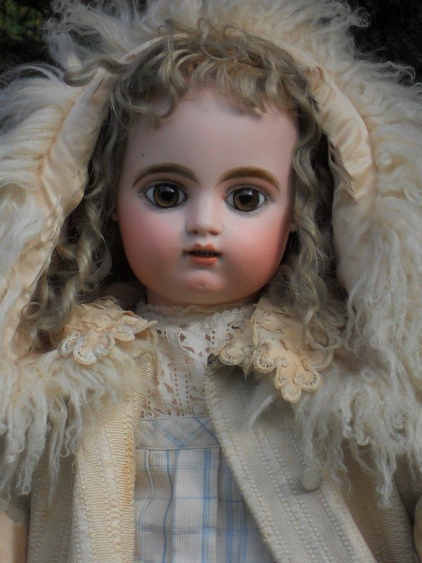 Beautiful Large Childlike French Bisque Bebe by Gaultier