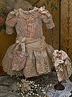 Marvelous French Bebe Silk Costume with Bonnet