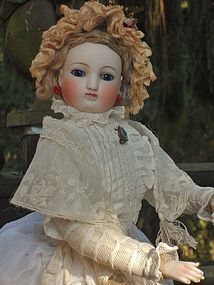 Pretty French Poupee by Barrois with very rare " Leon Pannier " Body