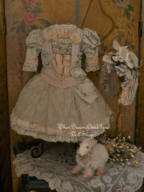 Marvelous French Bebe Costume with Bonnet