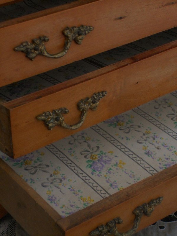 Superb Antique French Wooden Chest with Bronze Borders