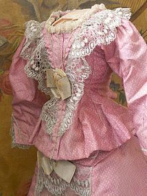 Pretty 19th. Century Two Piece Poupee Silk Costume