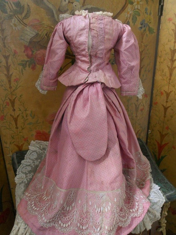 Pretty 19th. Century Two Piece Poupee Silk Costume