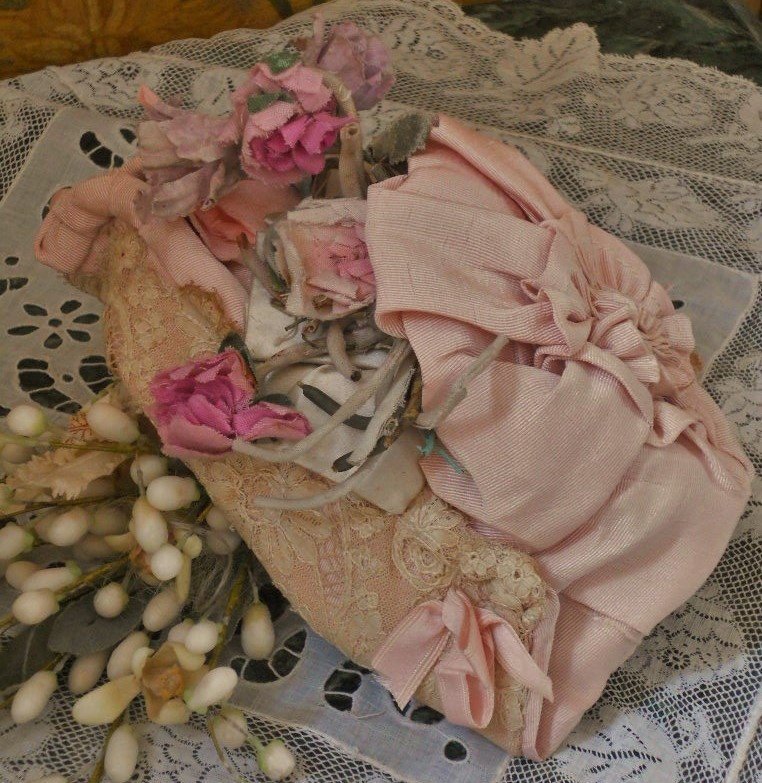 Pretty French Silk Bebe Costume with matching Couture Bonnet