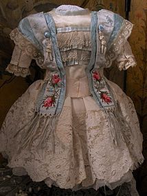 Amazing French Couture Costume with Bonnet