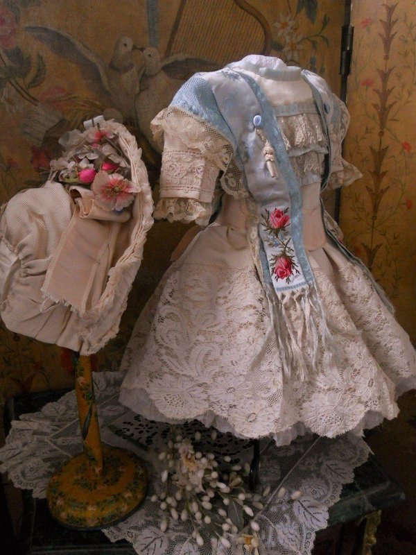 Amazing French Couture Costume with Bonnet