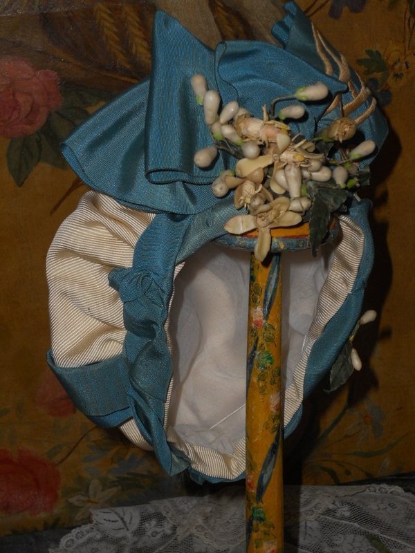 Marvelous Elegant French Silk Bebe Costume with Bonnet