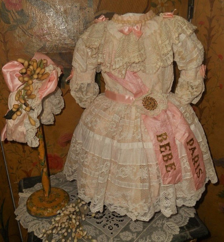 Stunning French Bebe Costume with Bonnet